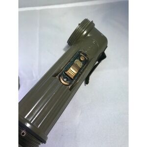 Vintage Army green flashlight, multi‎ use camping equipment